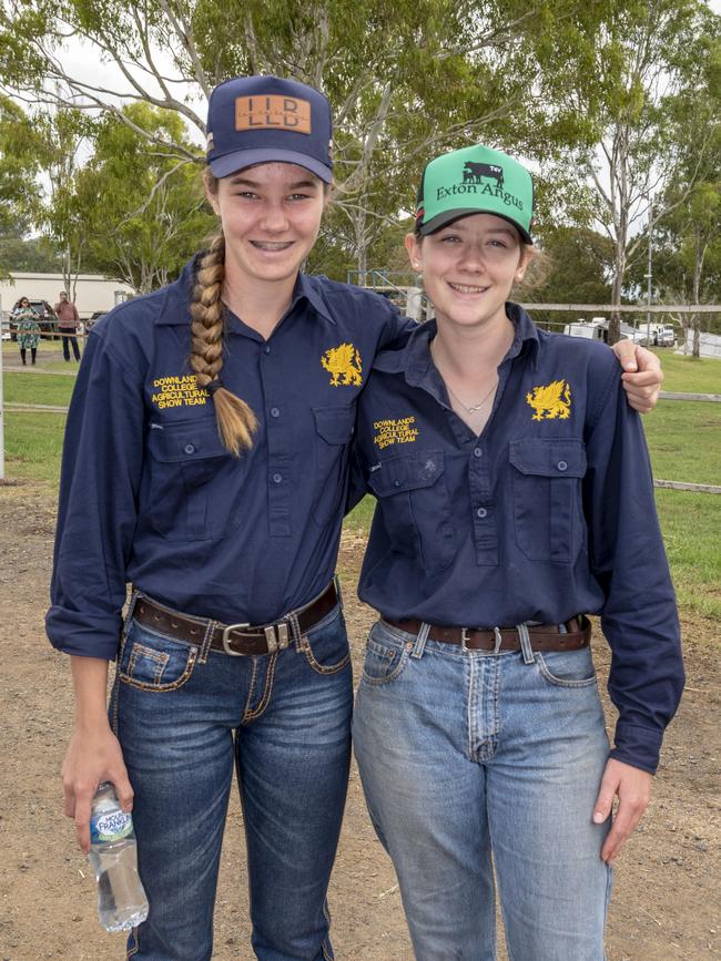 Emma Lawson and Eliza Lawless at the Toowoomba Royal Show. Saturday, March 26, 2022. Picture: Nev Madsen.