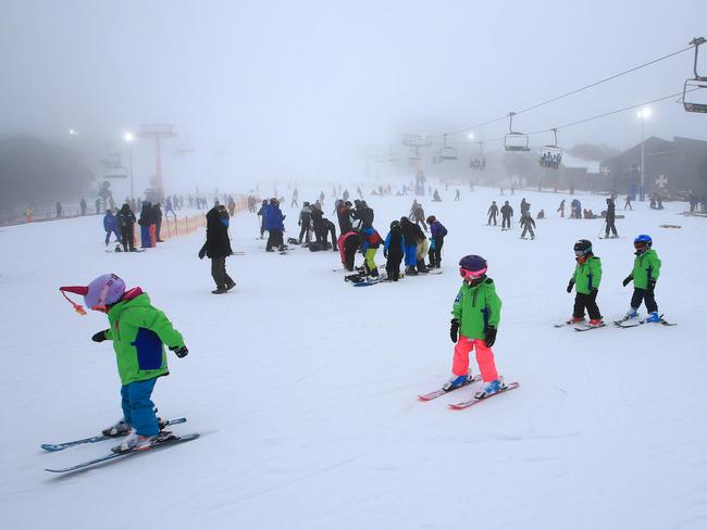 Skiers at the Victoria Alps are advised to ski only in resort areas. Picture: Aaron Francis/The Australian