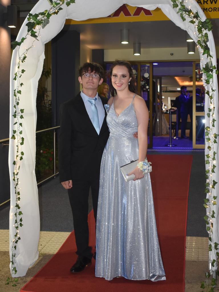 Matt Butcher and Kiarra Watson at the 2021 Warwick High formal.