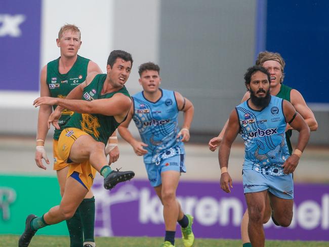 Nathaniel Parades in the NTFL Round 10: St Mary's v Darwin Buffaloes at TIO Stadium.Picture GLENN CAMPBELL