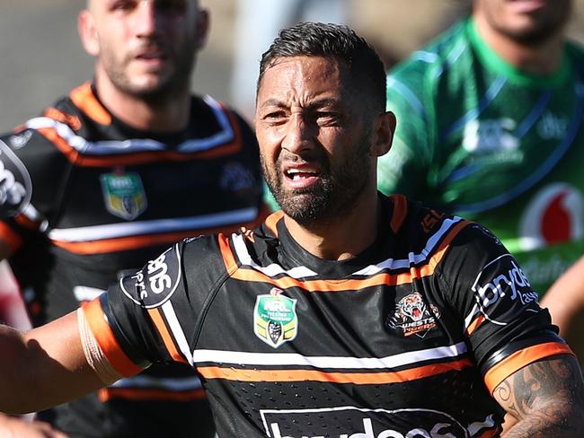 2019 PRE Round 03 - Benji Marshall in action during the New Zealand Warriors v Wests Tigers, Northland Events Centre, 2019-03-02. Digital image by Fiona Goodall © NRL Photos