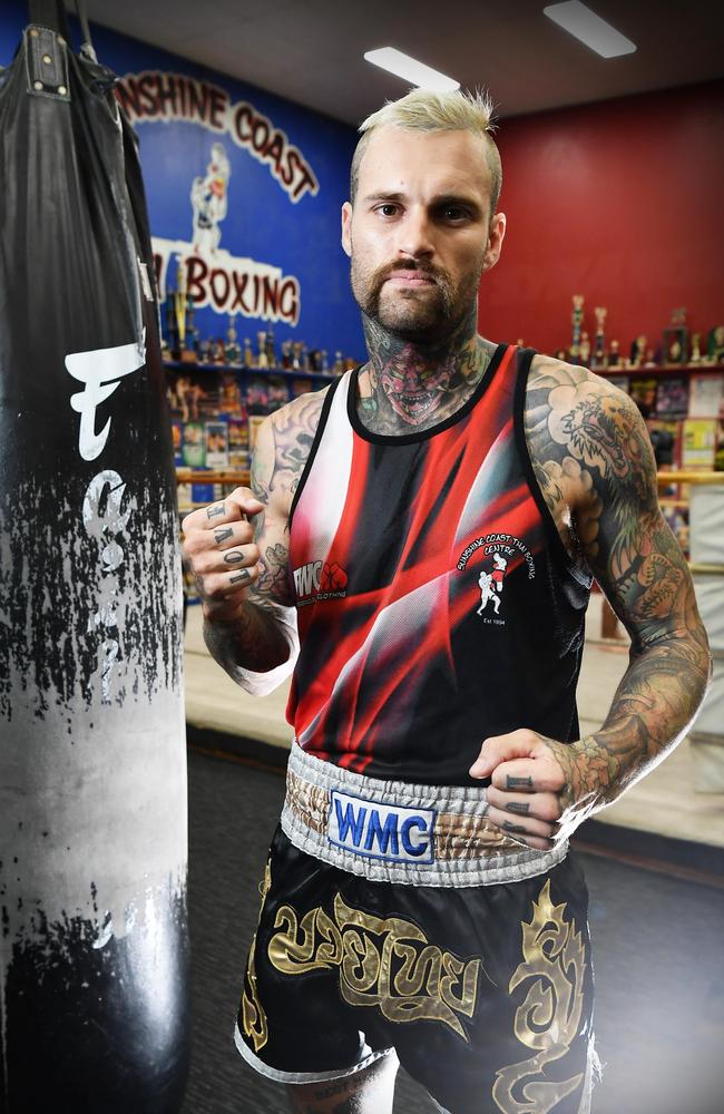 Fighter Moe Russ, 30, will be competing at the National Muay Thai Champs in March. Picture: Patrick Woods.