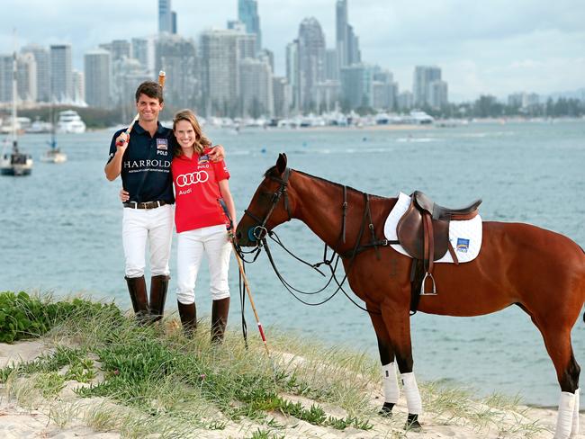 The happy couple share a passion for horse racing.