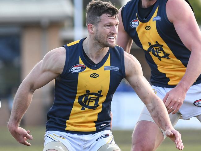Daniel Keenan in action for Hurstbridge. Picture: Nathan McNeill