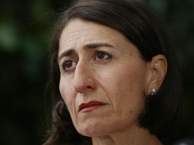 NSW Treasurer Gladys Berejiklian speaks during a press conference near her electorate office in Naremburn, Sydney on Friday, Jan. 20, 2017. A day after NSW Premier Mike Baird announced his shock resignation from the state's top job, Ms Berejiklian says she will stand for the role of 45th premier of NSW, and put her hand up for the leadership of the NSW Liberal Party. (AAP Image/David Moir) NO ARCHIVING