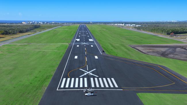 The Sunshine Coast Airport runway expansion was completed earlier this year.