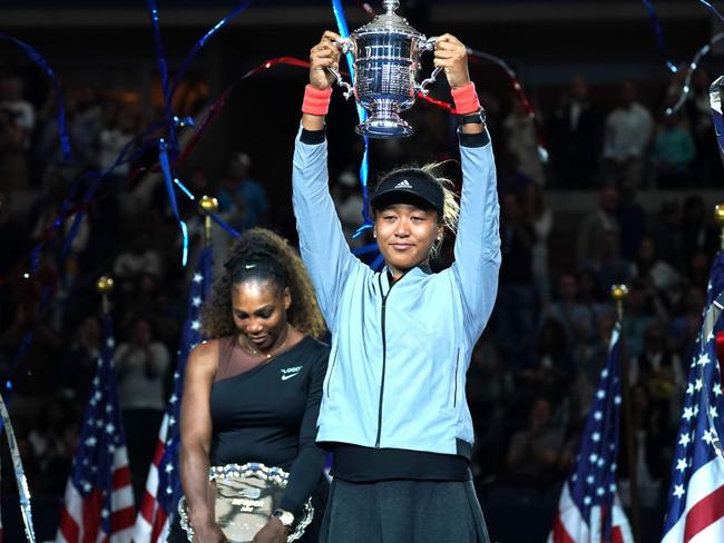 US Open women’s single champion Naomi Osaka after defeating Serena Williams in New York. Picture: Timothy A. Clary/AFP