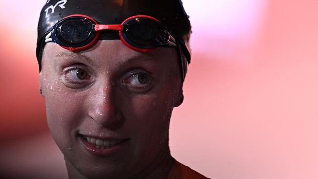 Without Ariarne Titmus at the World Championships, Katie Ledecky wone four gold medals. Picture: AFP