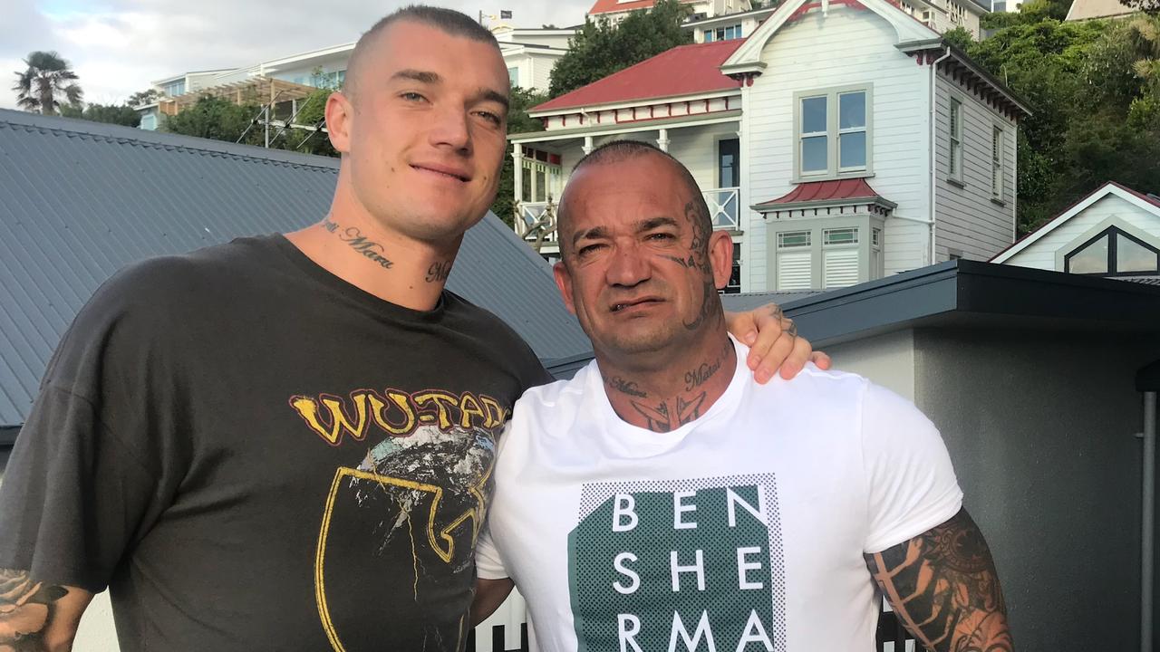 Dustin Martin with his father Shane Martin in Auckland NZ. for Christmas