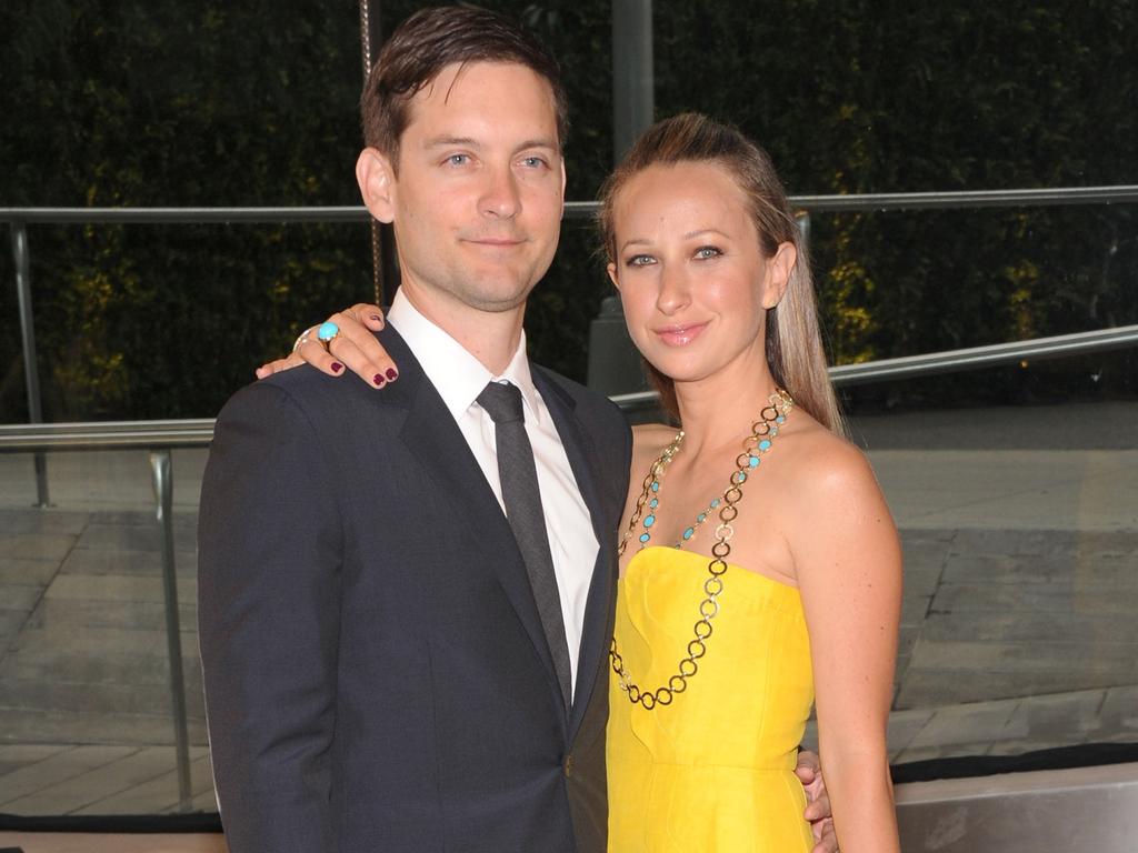 Tobey Maguire and Jennifer Meyer split in 2016. Picture: Jamie McCarthy/Getty Images