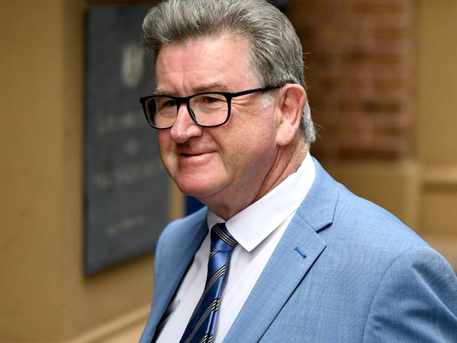 SYDNEY, AUSTRALIA - NewsWire Photos APRIL 8, 2021. Veteran crime reporter Steve Barrett arrives at Kings Street Court in Sydney for his trial as he faces allegations he blackmailed members of a multi-million tax fraud syndicate. Picture: NCA NewsWire / Jeremy Piper