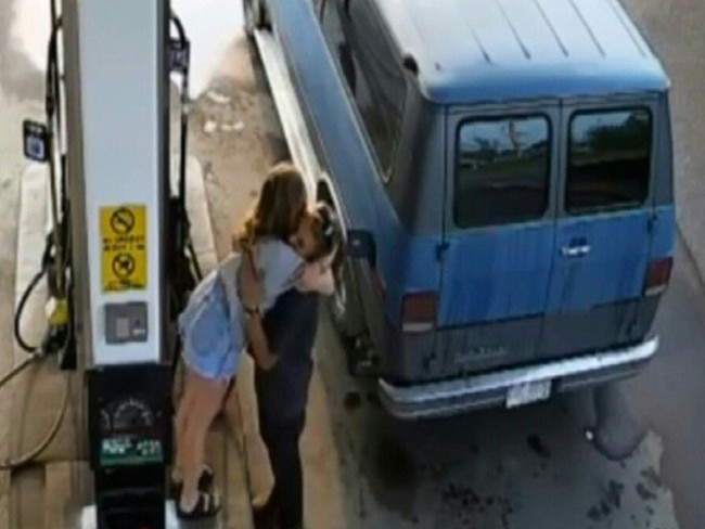 CCTV footage of Chynna Deese and Lucas Fowler just days before they were found dead. Picture: AFP