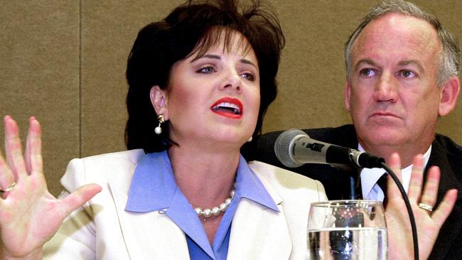 Patsy and John Ramsey, seen here at a press conference regarding lie-detector results on May 24, 2000, refused to be interviewed by the police for 16 months after the murder of their daughter.