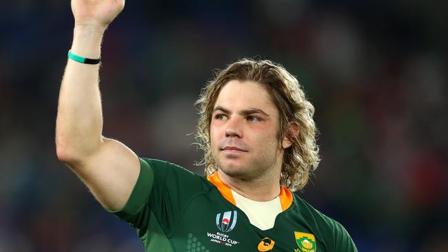 Springbok halfback Faf de Klerk has been a constant threat throughout the tournament. Picture: Getty