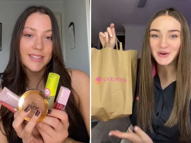 Priceline is slashing prices on cult beauty brands. Picture: TikTok @mackenzieee_cam @beautybyashten