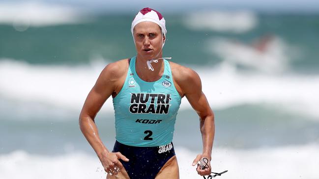 Harriet Brown won only her second ever round of the Nutri-Grain ironwoman series at Coolum.