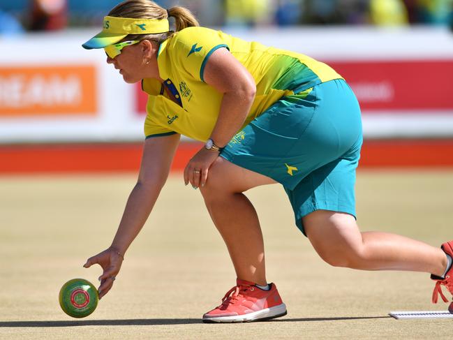 Rebecca van Asch’s drive to finish off the seventh end effectively snuffed out Scotland’s chances in the final. Picture: AAP/Darren England