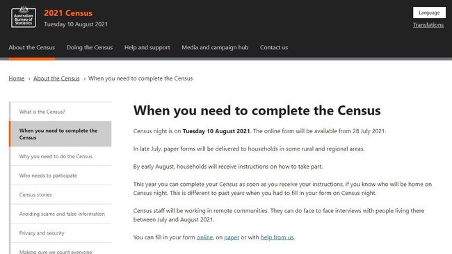 Census online 2021