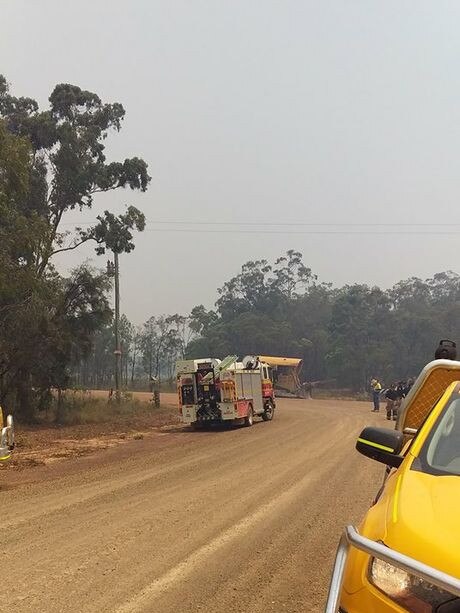 Firefighters at the scene of the Deepwater blaze. Picture: Leslie Cullen