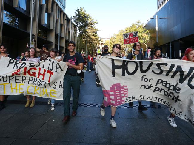 Young renters have protested rent increases, as costs rise and vacancies reach record lows – especially in eastern cities. Picture: Lisa Maree Williams/Getty Images.