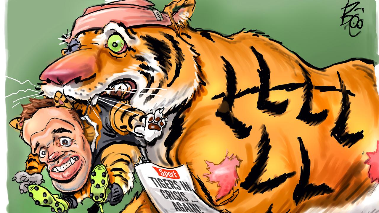 The Wests Tigers may be the worst thing for Luke Brooks, writes Paul Kent. Art by Boo Bailey.