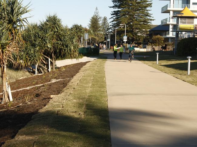 The latest section of the Tugun-Bilinga Oceanway between the Bilinga Surf Life saving Club and Surf Street.