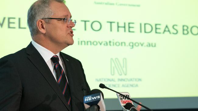 Federal Treasurer Scott Morrison speaks to the media in Sydney, Monday, March 21, 2016. Morrison says he'll be ready and is looking forward to the May 3 budget, which has been brought forward a week ahead of schedule. (AAP Image/Carol Cho) NO ARCHIVING