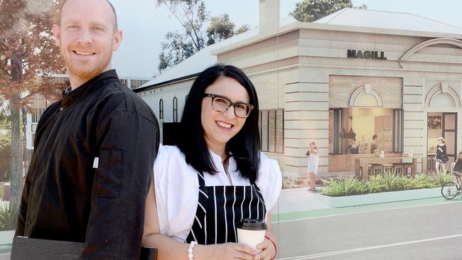 Eire Cafe and Eire Pies owners Stephen Lowery and Zoi Kokoti found a mentor in a previous Telstra Business Award winner. Pic Naomi Jellicoe