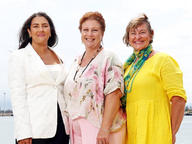 Rhanee Rego with Kathleen Folbigg and her friend Tracy Chapman. Picture: Tim Hunter