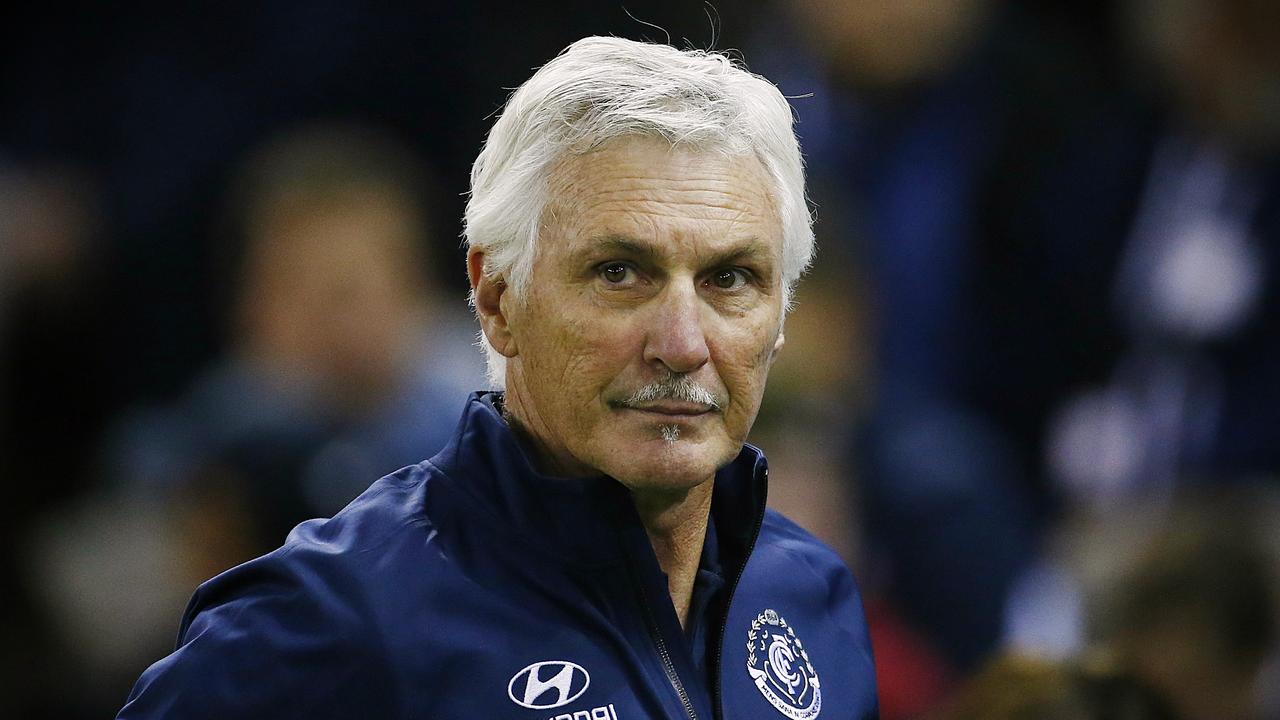 Mick Malthouse was sacked as Blues’ coach in 2015. Picture:Wayne Ludbey