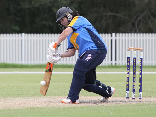 Rebecca Helviort in action for Gold Coast’s women on Sunday. Picture: Mike Batterham