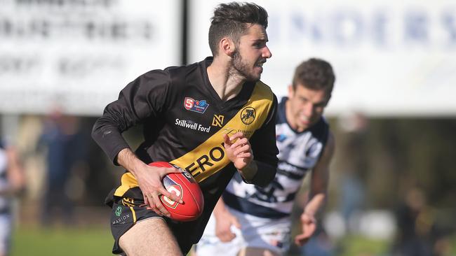 Glenelg’s Callum Park in action against South. Picture: Dean Martin