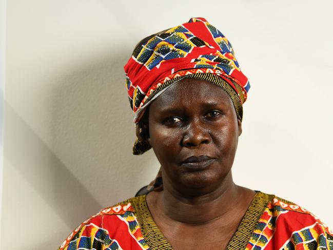 Martha Ojulo poses for a photograph at the Federation of Community Legal Centre, Melbourne, Tuesday, September 25, 2018. Martha Ojulo son Liep Gone was murdered in a racially motivated attack in 2007 and is now speaking out. (AAP Image/James Ross) NO ARCHIVING