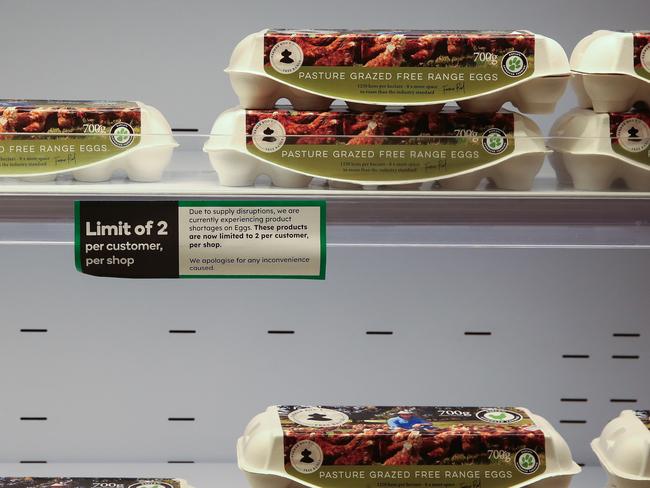 There has been a purchasing limit put on eggs in some areas around the country. Picture: Newswire