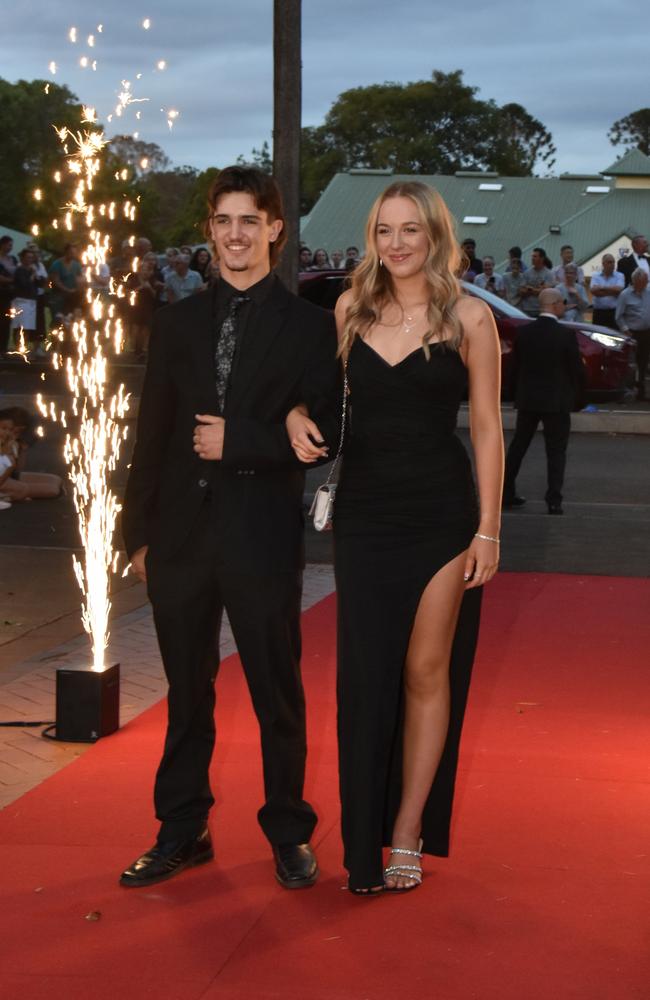 Landon Hornery with graduating student Shynae Gallegos at the Toowoomba Anglican School formal on November 17, 2023. Photo: Jarrard Potter.