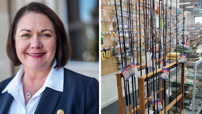 Former deputy premier for WA, Liz Harvey is selling her late husband's tackle shop after new fishing regulations emerged in WA. Picture: Bluewater Tackle World / Facebook