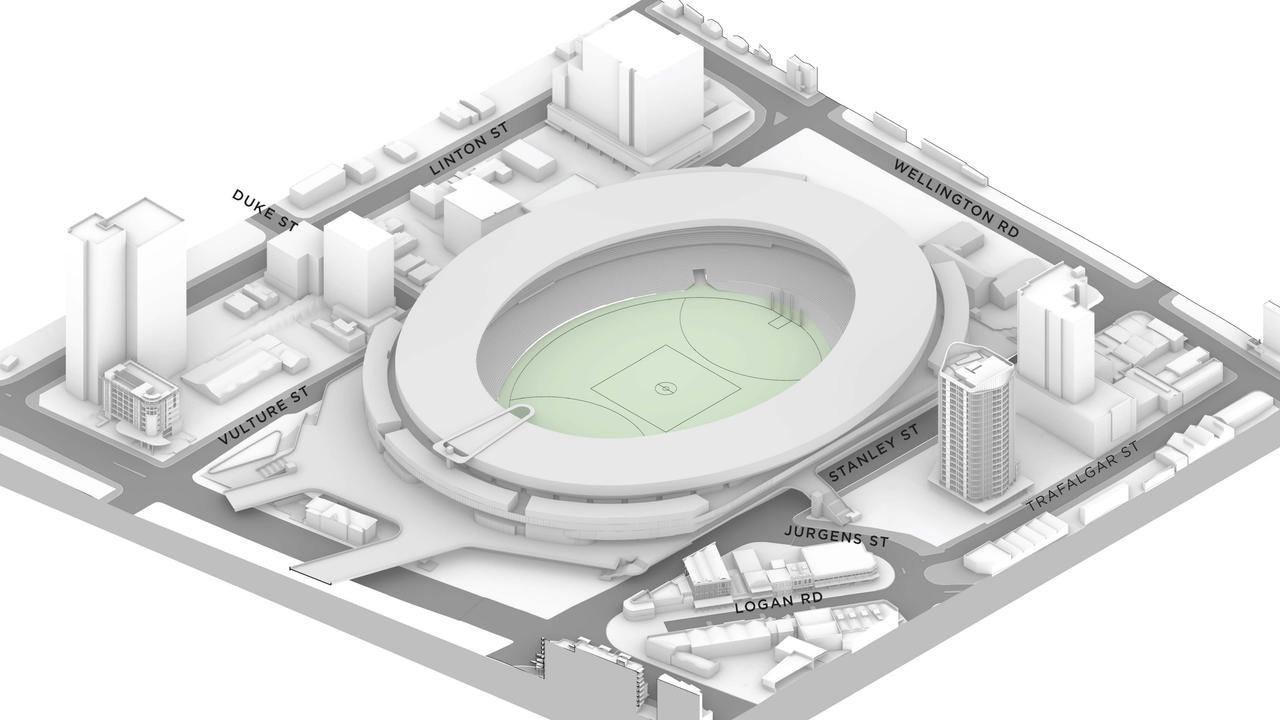 New images of the Gabba Stadium ahead of the Brisbane 2032 Olympic and Paralympic Games. Picture: Queensland government