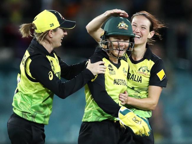 As well as her epic knock, Healy also took two catches behind the stumps.