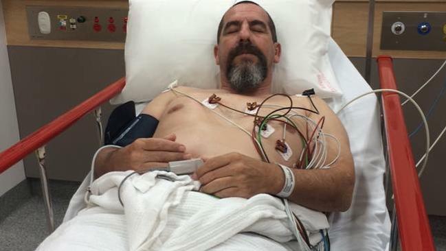 Mrs Bradford posted a photo of estranged husband Dave when he was in hospital following a stroke in September last year.