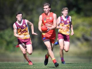 Aiden Fyfe playing for the Gold Coast Suns academy. Picture: Gold Coast Suns.