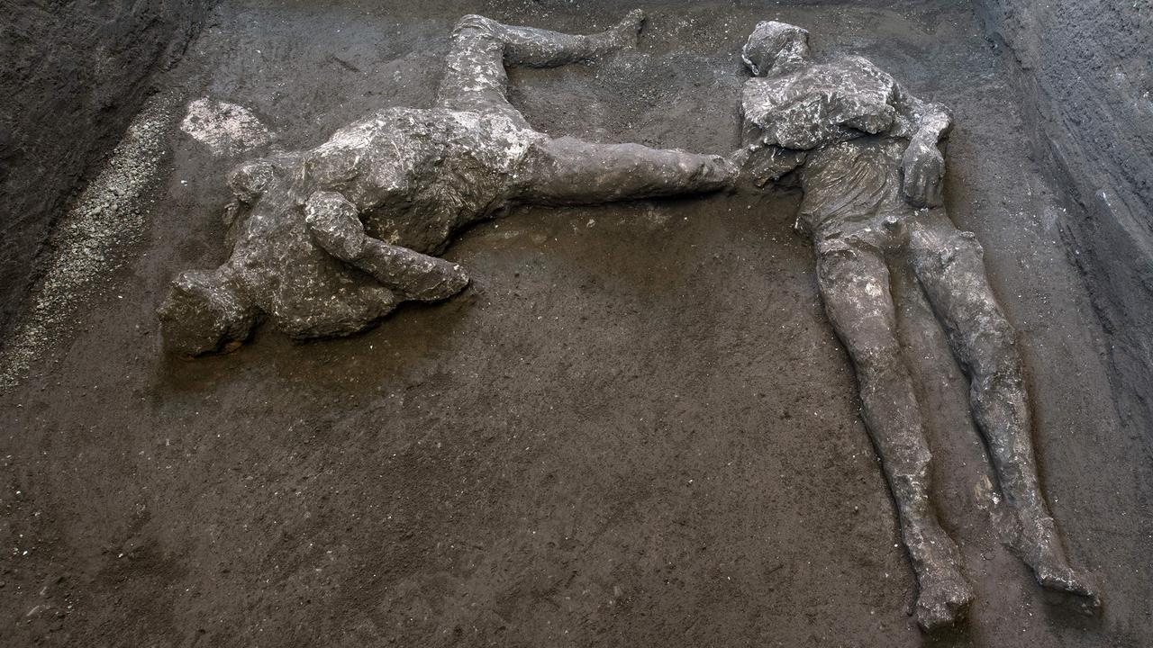 The bodies are of two men. Picture: AFP/Pompeii Archaeological Park/Luigi Spina