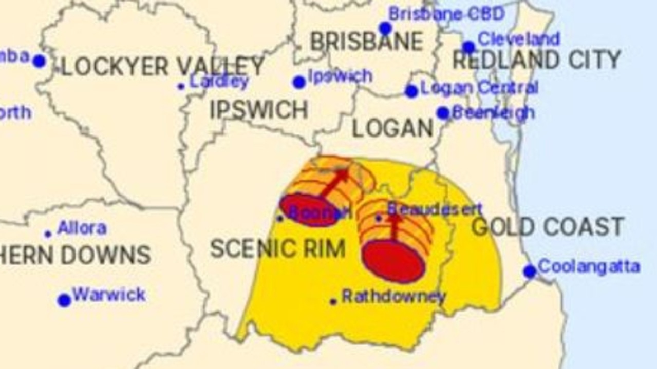 Severe thunderstorm warnings were issued for parts of the southeast before being cancelled due to weakening systems. Picture: BOM