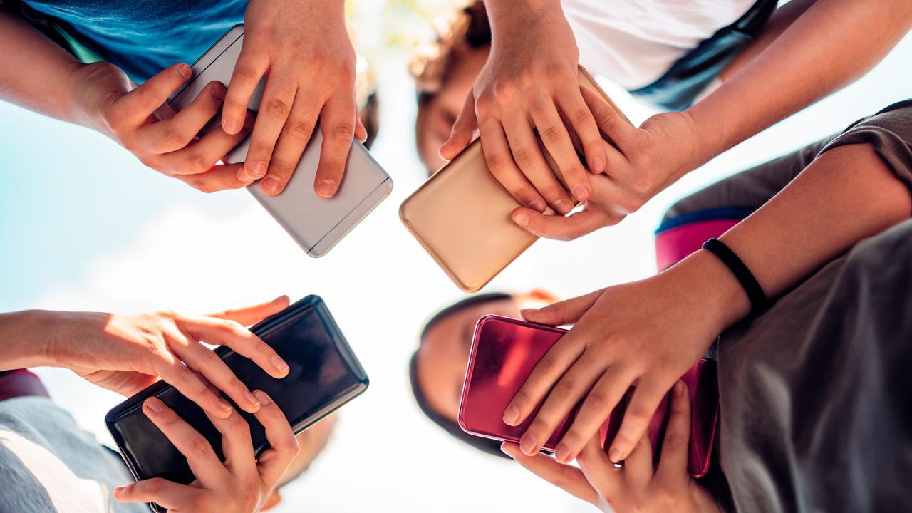 A petition is calling for mobile phones to be banned at NSW high schools to encourage kids to talk and play together at lunchtime and recess. Picture: iStock