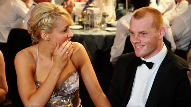 Adam and Haylea Cooney at the 2008 Brownlow Medal.