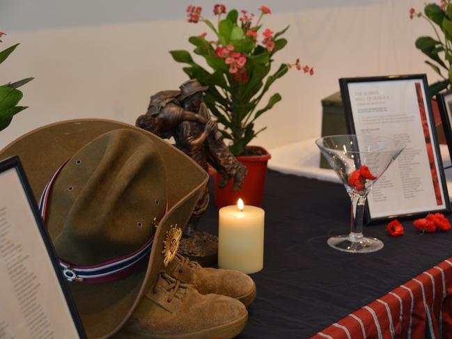 Anzac Day service and Joffre Bell's 105th birthday celebration.