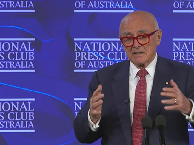 CANBERRA, AUSTRALIA - NCA NewsWire Photos - 07 FEBRUARY, 2024: Professor Allan Fels AO, addresses the National Press Club of  Australia in Canberra. Picture: NewsWire