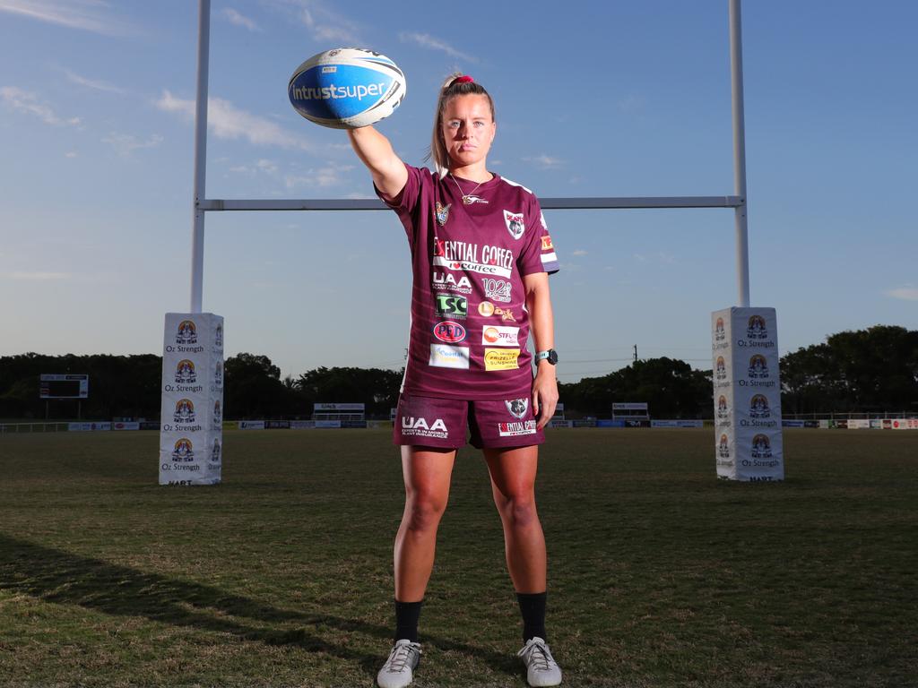 Lauren Brown in Burleigh Bears colours. Picture: Glenn Hampson
