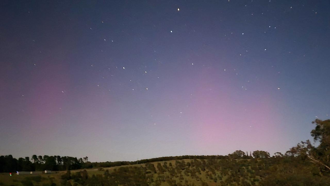 Aurora Australis from the Myponga Reservoir Lookout on September 17. Picture: Theo Marinos