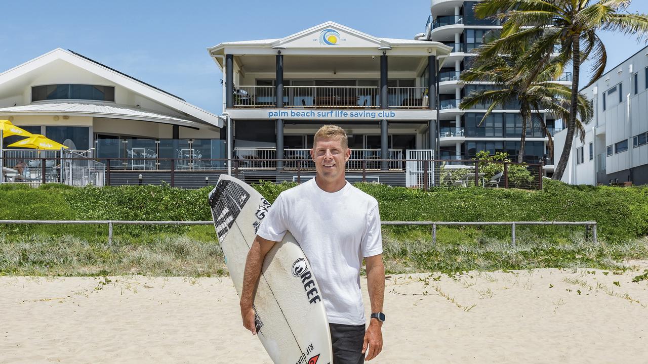 Airbnb have partnered with Mick Fanning for a unique Gold Coast beach break staying at the Palm Beach surf life saving club. Picture: Luke Marsden.