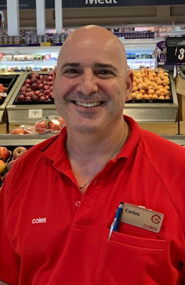 Carlos Lakerdis, assistant store manager Coles Redcliffe.